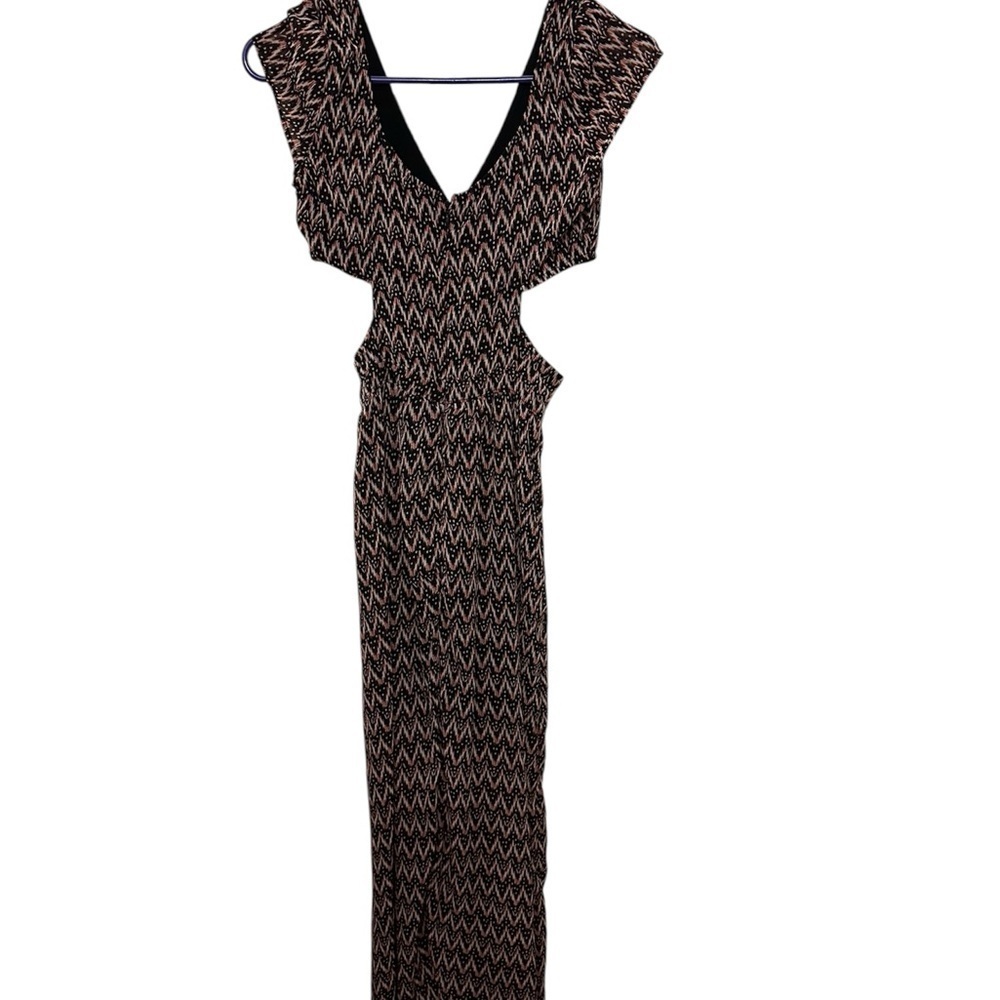 EUC Hollister Black and Pink Patterned Dress